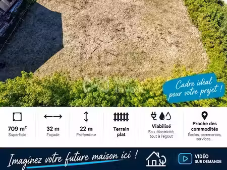 vente terrain à batir 709 m² à pannes (45700)  45 000 €