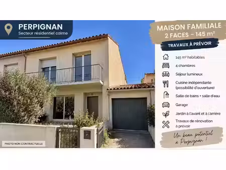 vente maison 5 pièces 145 m2 à perpignan