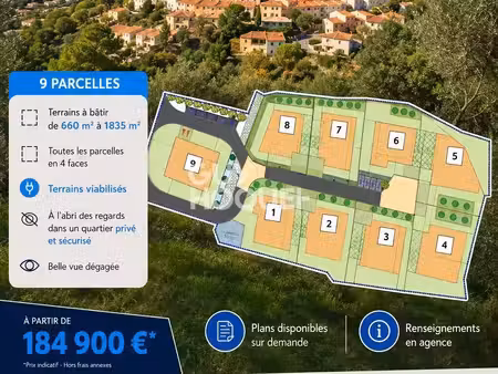 vente terrain 700 m² montesquieu-des-albères (66740)