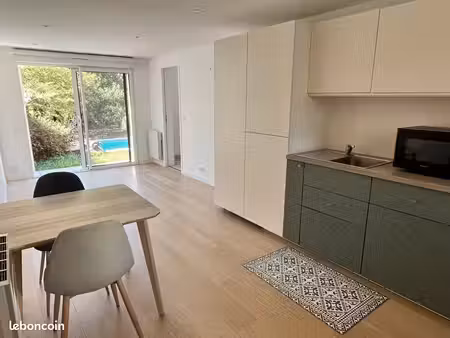 studio meublé rénové 22 m² avec terrasse - tassin etoile