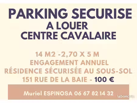 garage à louer sous-sol centre ville cavalaire