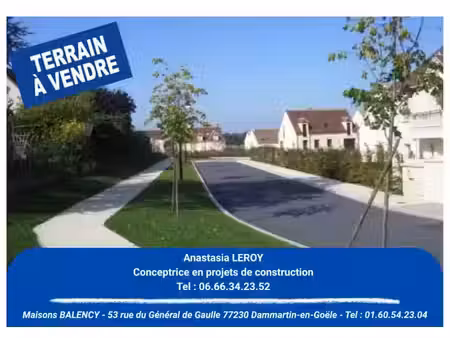 vente terrain 463 m² à les chapelles-bourbon (77610)  143 000 €
