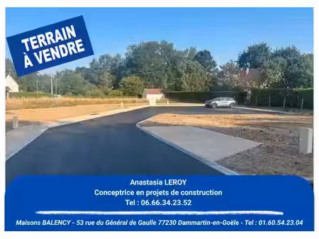 vente terrain 623 m² à vaucourtois (77580)  148 000 €
