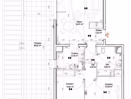 vente appartement 3 pièces 68 m² blagnac (31700)