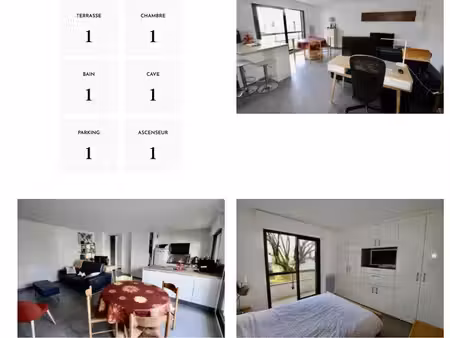 appartement 51 m² bordeaux cauderan + garage + cave