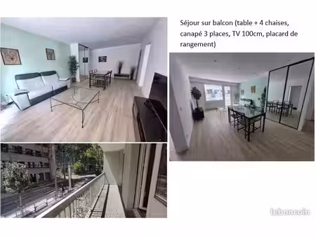 appartement t3 meublé & entièrement équipé – 76 m² – lyon 3 (part-dieu / félix faure)