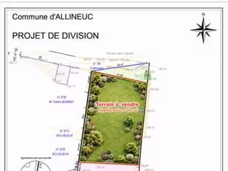 vente terrain à allineuc (22460) : à vendre / 1057m² allineuc
