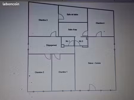 a louer f5 de 110 m² en rez-de chaussée quartier gare