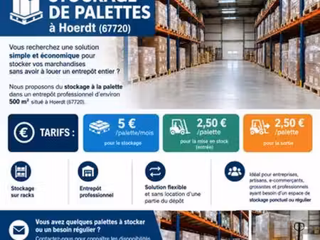 stockage de palettes ou marchandise