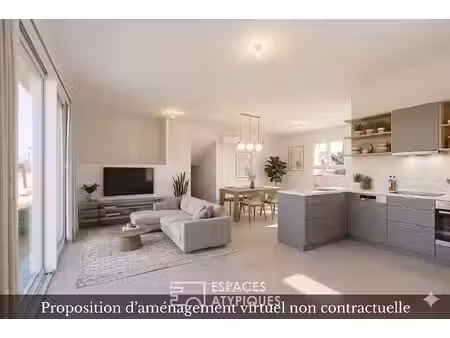 maison neuve avec jardin et garage