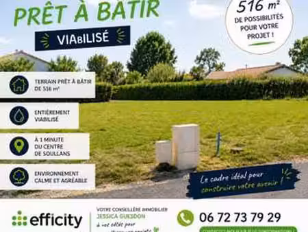 vente terrain à soullans (85300) : à vendre / 516m² soullans