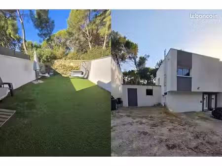 maison californienne de 112m² mitoyenne d’un côté  en duplex incluant son local de stockag