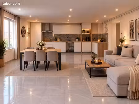 appartement duplex f6 refait à neuf avec terrain privé