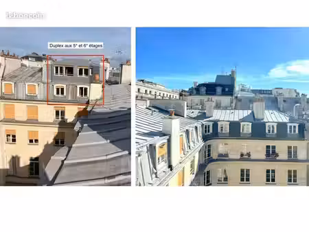 duplex comme une maison dans le ciel de paris  climatisée