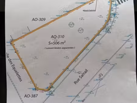 terrain à bâtir de 506 m² à saint-just-en-chaussee (60)