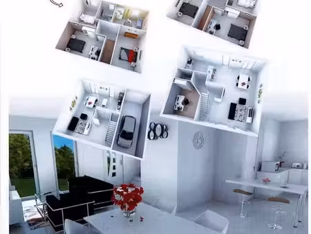 maison 107 ou 89 m² avec terrain à noyon (60)