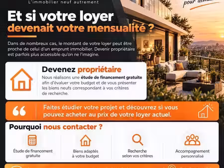 appartement - 4 pièces - achat au prix de votre loyer