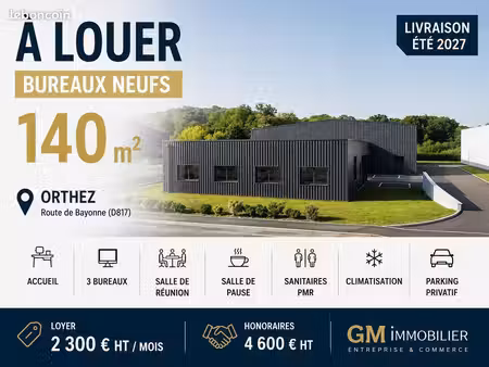 local commercial 140 m² orthez