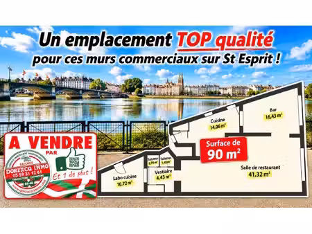 local commercial de 90 m² avec visibilité optimale