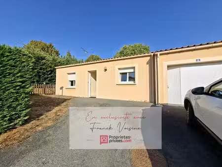 a vendre en exclusivité au boupère  maison de plain-pied de 64 m2 avec 2 chambres sur une 