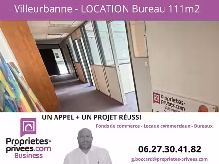villeurbanne - plateau de bureau 111 80 m²