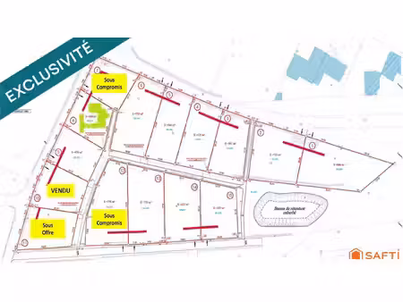 terrain de 446 m² viabilisée (lot 8) – le puy