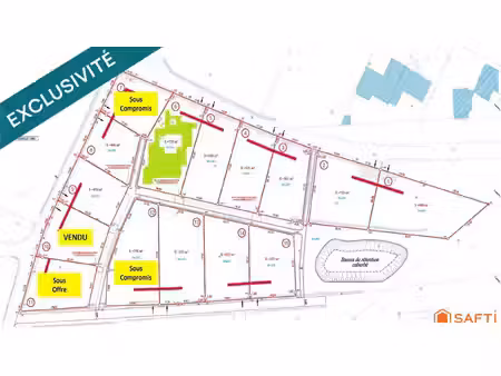 terrain de 729 m² viabilisée (lot 6) – le puy