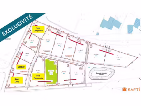 terrain de 733 m² viabilisée (lot 13) – le puy