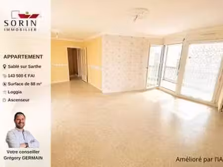 vente appartement 5 pièces à sablé-sur-sarthe (72300) : à vendre 5 pièces / 88m² sablé-sur