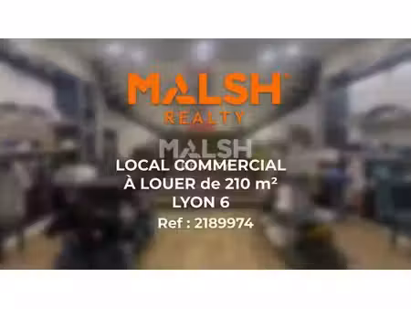 location commerce lyon 69006 210m²