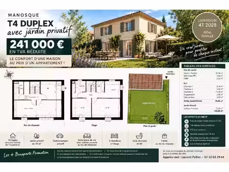 vente maison 3 pièces 75 m² manosque (04100)