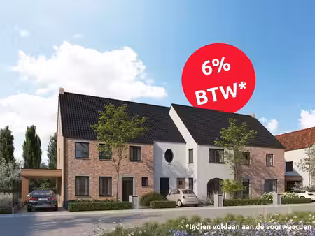 izegem  ruime nieuw te bouwen half open woning - 6% btw mogelijk*