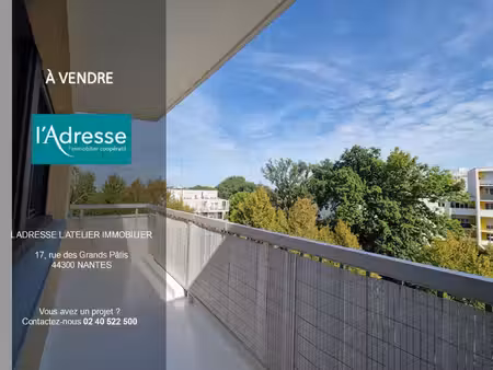 vente appartement 4 pièces  70.00m²  nantes