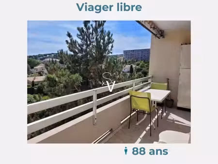 viager libre - appartement t3 de 52 m2 avec terrasse  parking