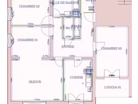 appartement 4 pièces 95 m²