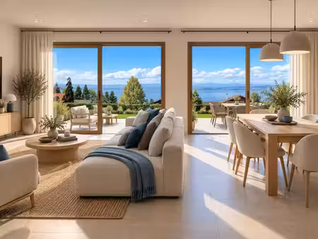 villa neuve à évian-les-bains – vue lac – 4 chambres – jardin – garage