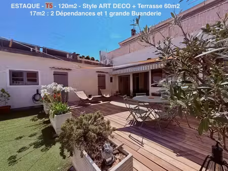 t6 3 chambres - terrasse - dépendances. l'estaque 397 440 euro