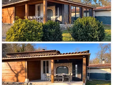 maison meuble 80m2 avec deux chambre et jardin clôturé