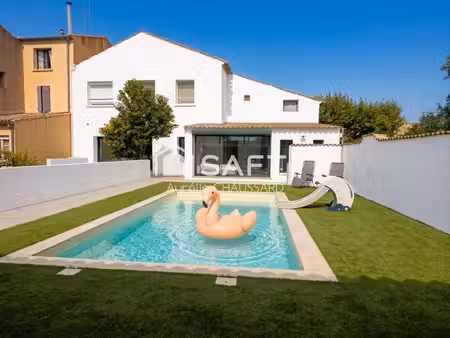 plain-pied 3 chambres garage piscine