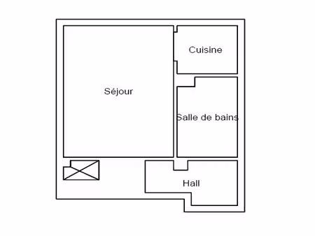 studio 1 pièce 23 m²