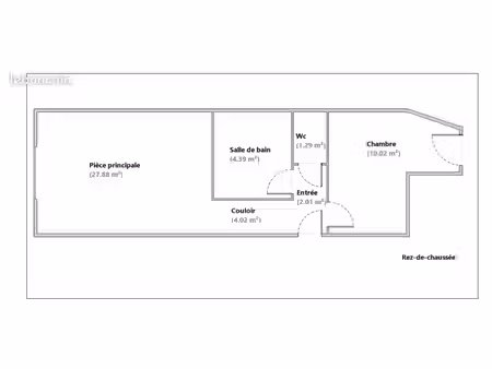 à vendre – appartement 2 pièces lumineux 49 5m2