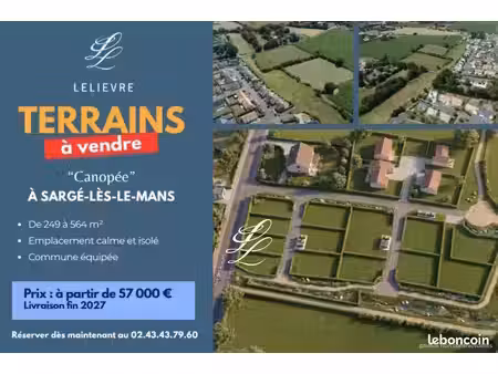 terrain 333 m² sarge les le mans