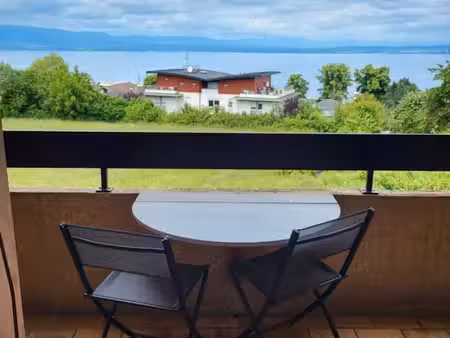 f2 avec balcon vue lac evian les biens