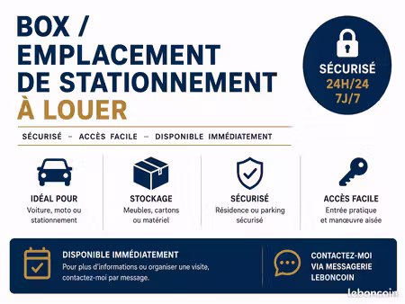 location de box de stockage sécurisé