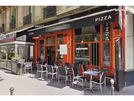 paris 75008 : pizzeria restaurant 85m2 + terrasse