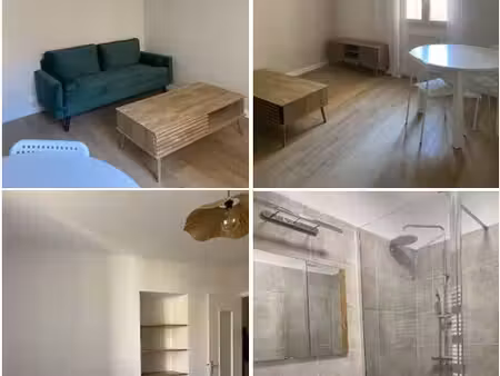 appartement t3 meublé de 58m2  lumineux et traversant  très calme situé côté cour