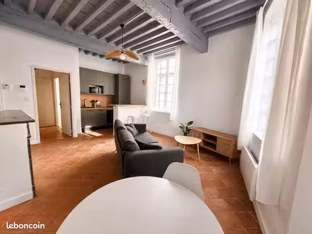 appartement t2 43m2 rénové et entièrement meublé. place nationale