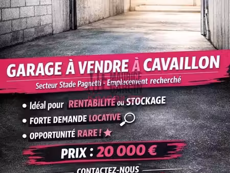 parking/box 16 m² cavaillon