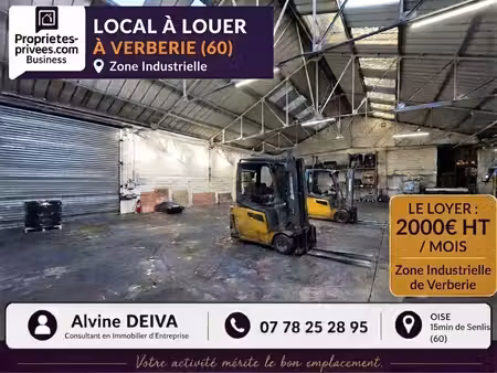 verberie zi - local d'activite  à louer 300 m2