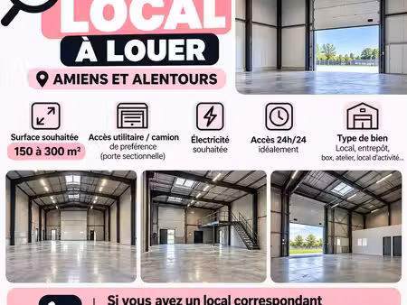 recherche local d’activité à louer – amiens et alentours